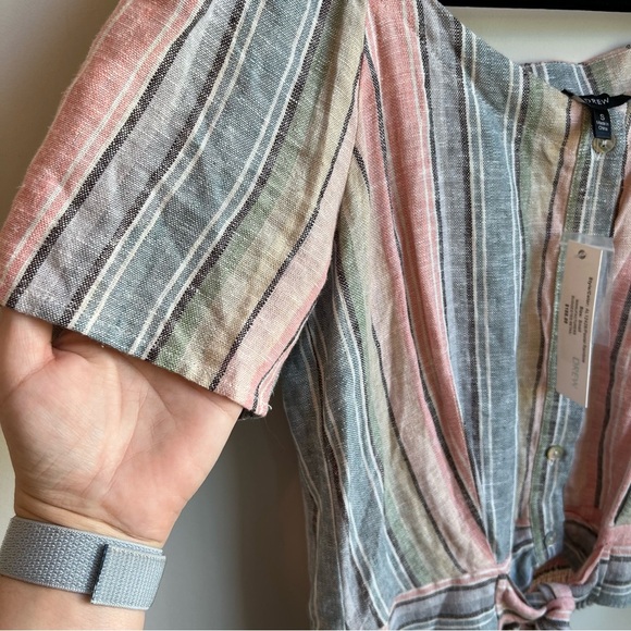 NWT DREW Pastel Rainbow Crop Blouse - Size Small - Picture 11 of 16